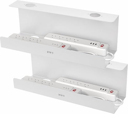 VIVO Under Desk 17 inch Extra Deep Cable Management Trays, Power Strip Holders by VIVO
