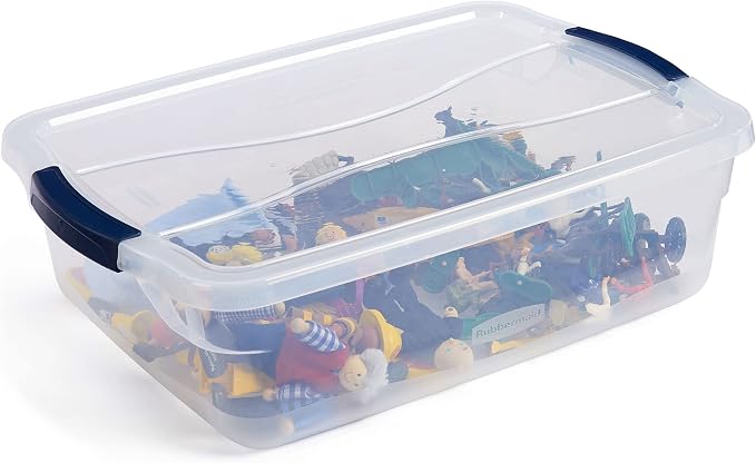 Rubbermaid Cleverstore 17 Qt Clear Storage Bins - Image 7