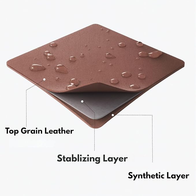 Premium Genuine Leather Desk Mat 31.5" x 15.8" Thick Office Desk Pad - Image 4