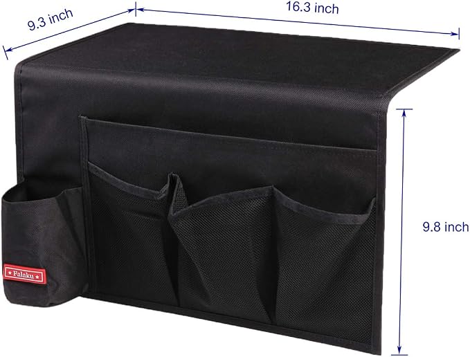 Bedside Caddy, 5 Pockets Bedside Organizer Caddy Under Mattress, Holds Water - Image 3