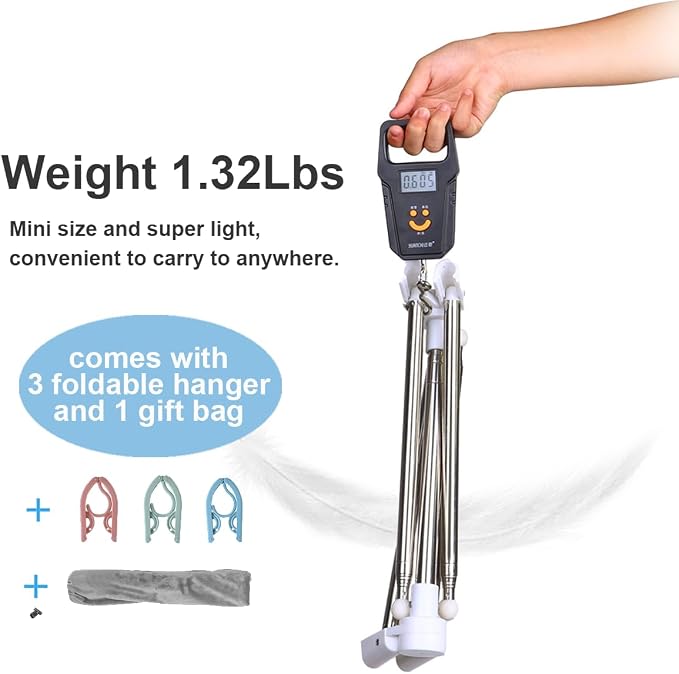 Portable Garment Rack, Folding Clothes Rack, Collapsible Clothing Rack - Image 7