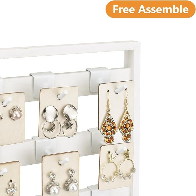 Ikee Design Free Assemble 2 Pcs Set Wooden Jewelry Display Rack - Image 6