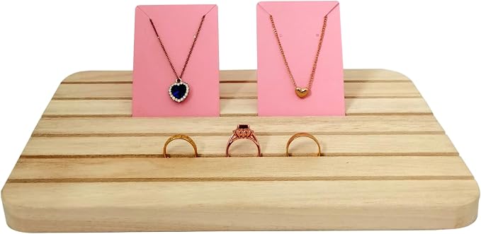 Natural Wood Business Card Holder Wooden Earring Display Stands Jewelry Retail - Image 4