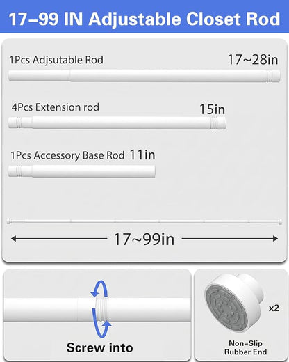 Supforce Closet Rod, No Drill Closet Rod - Image 8