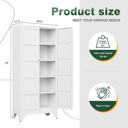 Letaya 72" H Metal Storage Cabinet - Image 2
