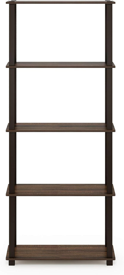Furinno TURN-S-TUBE Book Shelf, 5-Tier Toolless Storage Shelves - Image 7