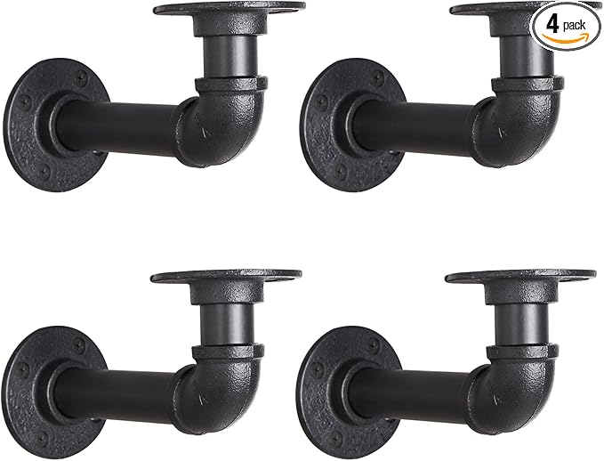 Industrial L Pipe Shelf Brackets by YCCO