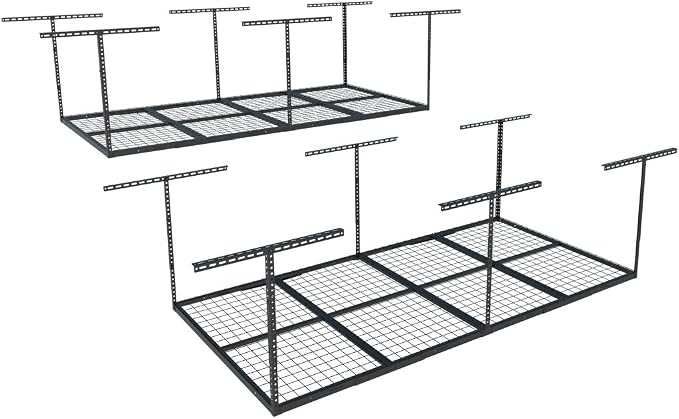 FLEXIMOUNTS 4x8 Overhead Garage Storage Rack, Adjustable Organization System by FLEXIMOUNTS