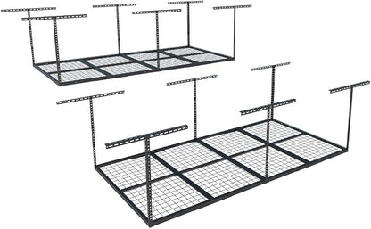 FLEXIMOUNTS 4x8 Overhead Garage Storage Rack, Adjustable Organization System by FLEXIMOUNTS