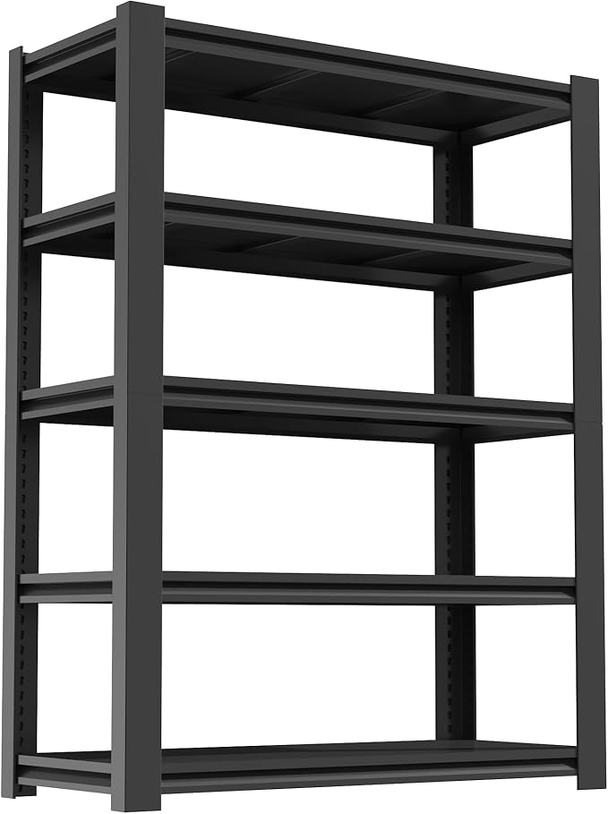 SAWJEC 72" H Garage Shelving Unit, 5-Tier Heavy Duty Garage Shelving, Solid - Image 8