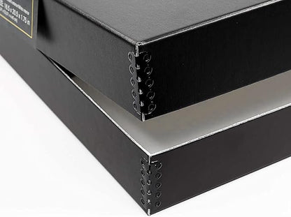 Lineco 16x20 Black Clamshell Archival Folio Storage Box, 1.75" Deep | Acid-Free - Image 3