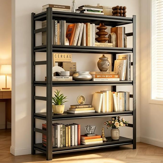 Metal Bookshelf Adjustable Industrial Bookcase Heavy Duty Shelving Unit | by FlyDzrewtGarageShelving