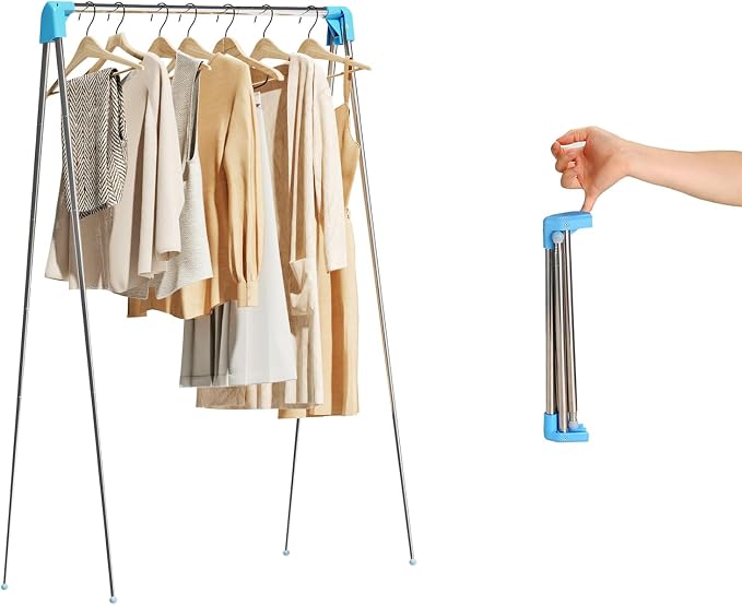 Travel Garment Rack, Portable and Foldable，Folding Clothes Rack by URZCT