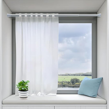 AIZESI 2PCS Tension Curtain Rod 28-48 Inch Adjustable No Drilling, No Slip - Image 6