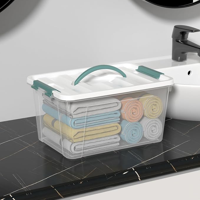 Ramddy 6-Pack 14 Quart Plastic Storage Bin - Image 7