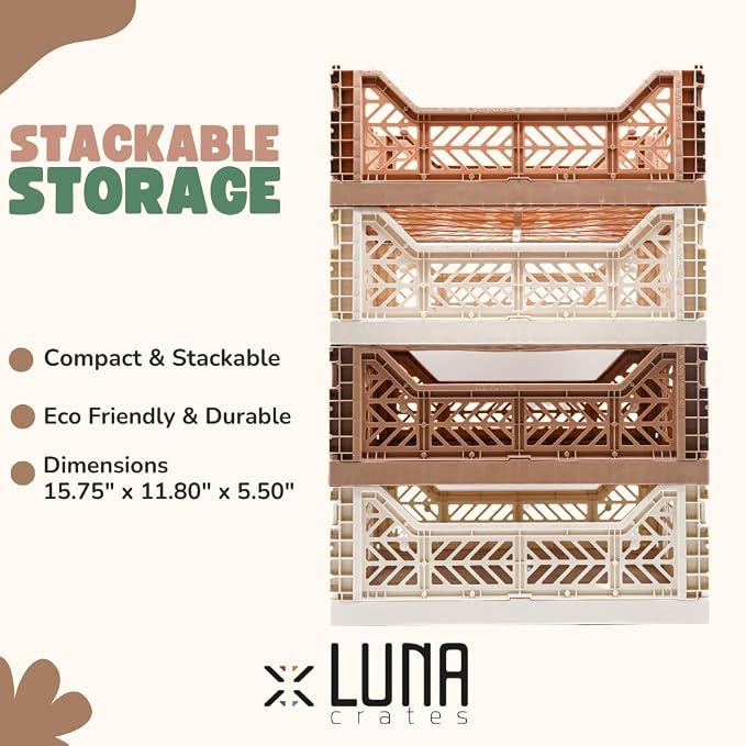 Collapsible Storage Box, Foldable Crate Organizer Bin - Image 7