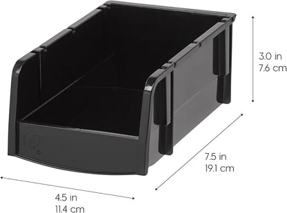 IRIS USA Small Stackable Storage Bins, 7.5 x 4.5 x 3 inch, |Made in USA| - Image 4