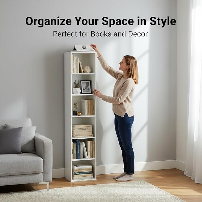 Wooden 6 Cube Storage Organizer, 6 Tier Storage Cubes Storage Display Cubby - Image 6