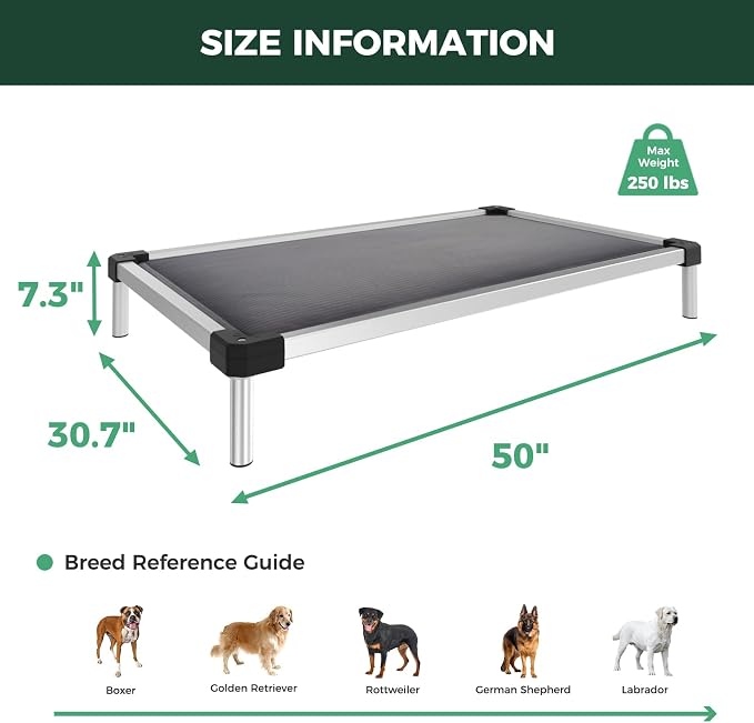 FXW TitanNest Chew-Proof Elevated Dog Bed, Raised Cot - Image 7