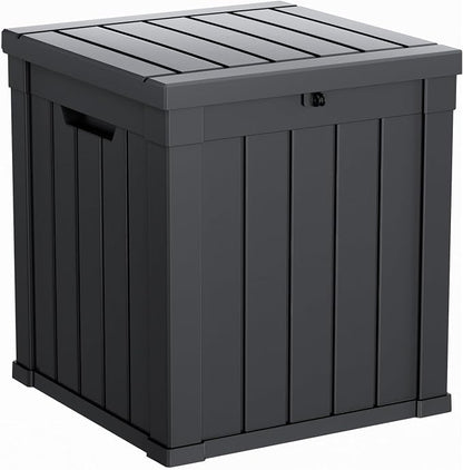 DRATO 51 Gallon Outdoor Storage Box Waterproof, Lockable Resin Deck Box by DRATOprovidesawarmandcozy