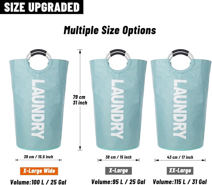 Caroeas 100L Laundry Basket, Large Laundry Hamper, Laundry Bag - Image 3