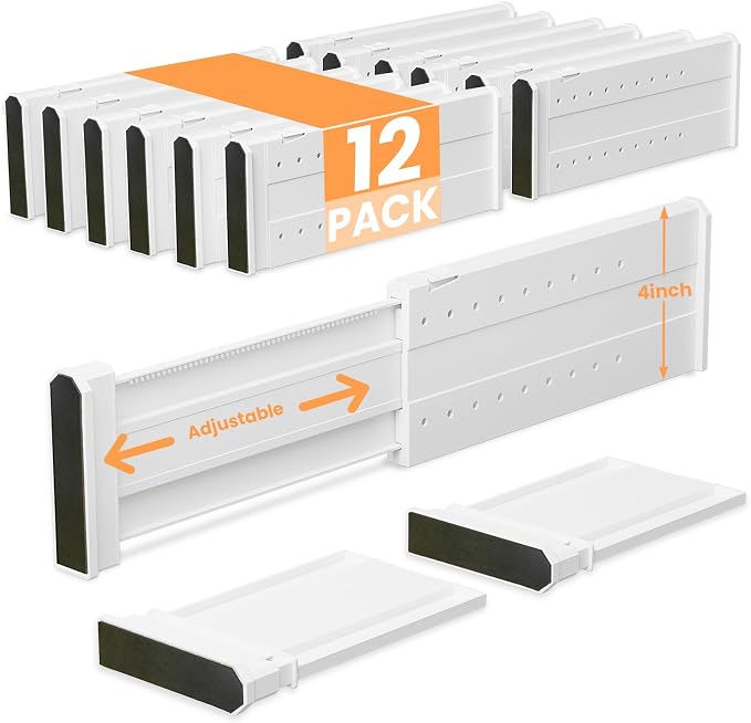 REBECAT 12 Pack Drawer Dividers by REBECAT