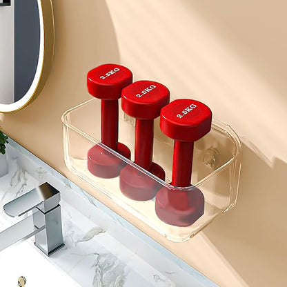 CGBE 2 Packs Cabinet Door Organizer, Acrylic Adhesive Shelf Wall Mounted Storage - Image 7