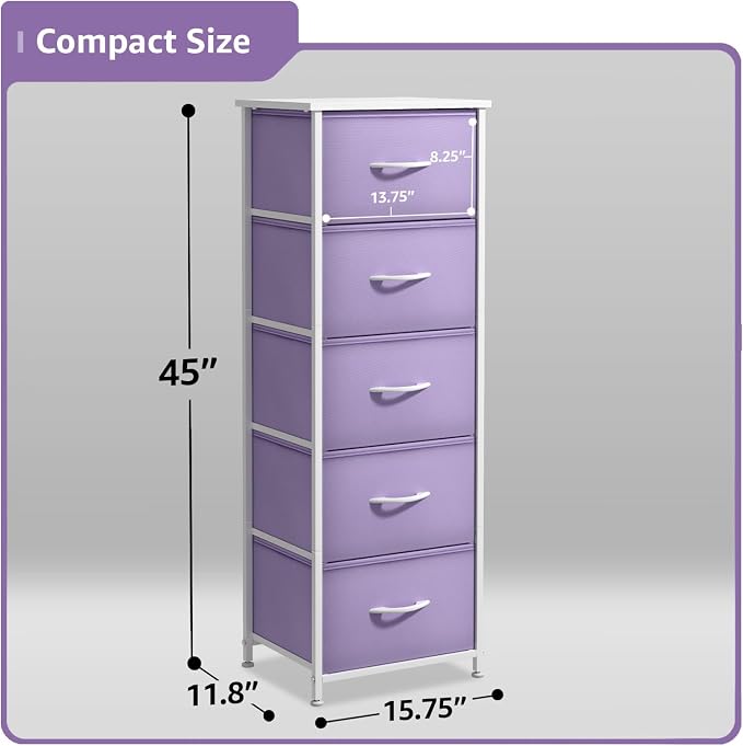 Sorbus Fabric Dresser for Kids Bedroom - Image 3