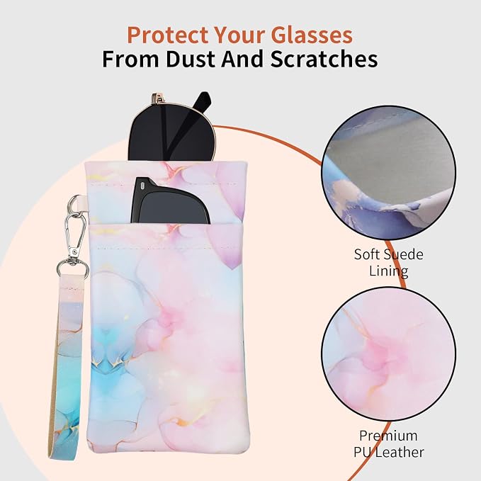 Double Eyeglass Case Soft Dual Glasses Case - Image 3