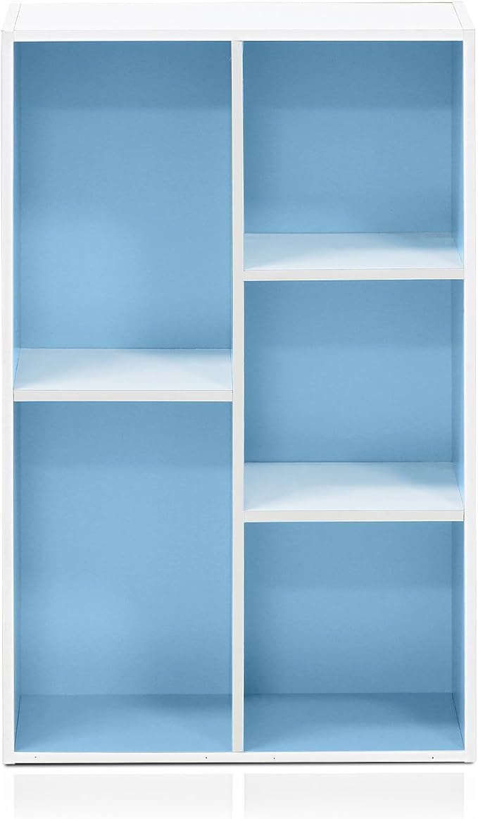 Furinno LUDER Book Shelf, 5-Cube Bookshelf, Reversible Bookcase, 9.4 x 19.5 x - Image 8