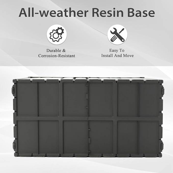 KUIKUI 100 Gallon Deck Box Waterproof, 100 Gallon Outdoor Storage Box, Metal - Image 3