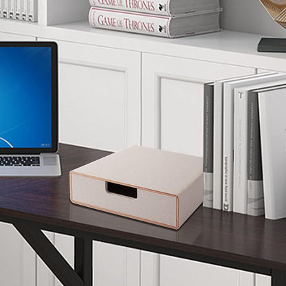 Stackable Drawer Organizer PU Leather Classic Handmade, Organize Home Office - Image 8