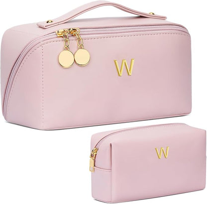 Birthday Gifts for Women Teen Girl, Personalized Initial Makeup Organizer Bag by Unknown