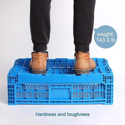 Collapsible Storage Bin Containe，43 Liter Transfer box, crate Transit storage - Image 5