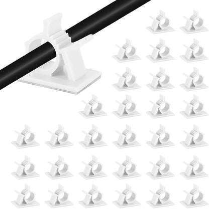 Viaky 30pcs Self-Adhesive Cable Clips-Reusable Adjustable Nylon Bracket by Oneclickforallyourneeds%EF%BC%81
