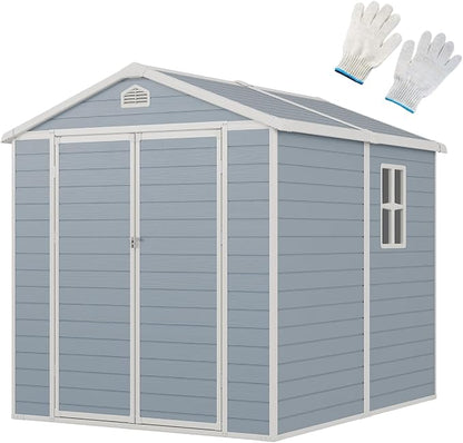 Outdoor Storage Shed, 8X6 FT Resin Shed - Image 3