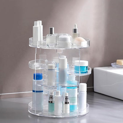 HBlife 360 Rotating Makeup Organizer Plus Size Adjustable Carousel Large - Image 6