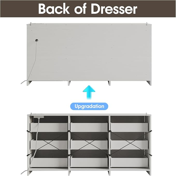 Fameill Dresser for Bedroom, 9 Drawer Wide Dresser Organizer - Image 3