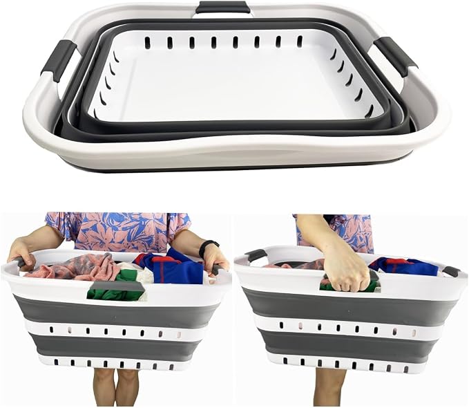 SAMMART 42L Collapsible Plastic Laundry Basket - Image 6