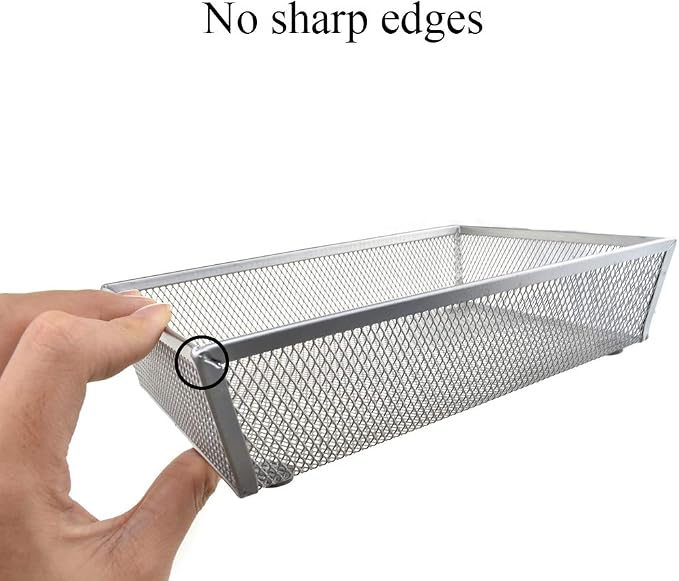 HAHIYO Stackable Mesh Tray Cup 9 x 6 x 2 inches Sturdy Container - Image 6