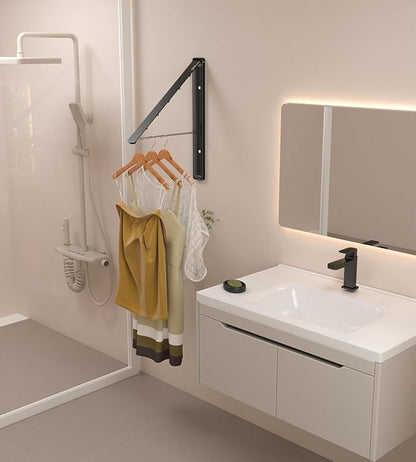 Dr.DJ Clothes Drying Rack Wall Mounted, Retractable & Foldable Clothes Hanger - Image 6