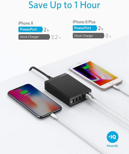 Anker Desktop Charger, 60W 6 Port USB Multiple Charging Hub, PowerPort 6 - Image 5