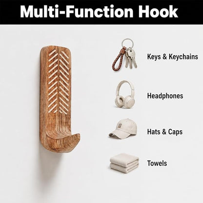Indian Shelf 300 Pieces Bulk Wood Adhesive Wall Hooks – Wholesale Boho Peel and - Image 6
