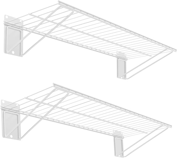 Wall Shelf 24'' x 11'' Garage Wall Mounted Storage Shelves, Heavy Duty Metal by BELLOYON