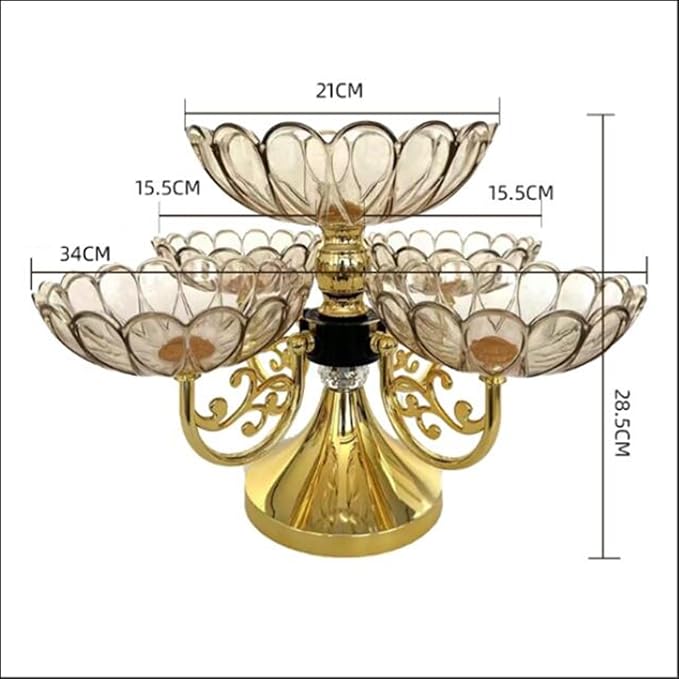 Flower Shape Appetizer Platter Divided Serving Dishes Fruit Bowl Dried Fruit - Image 3
