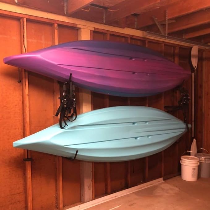Ihomepark Heavy Duty Garage Indoor Kayak Storage Hooks Hanger, Wall Mounted - Image 7