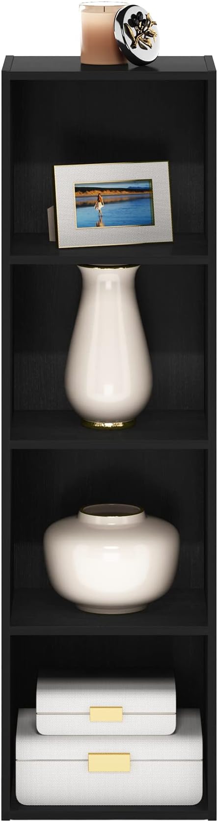 Furinno PASIR Book Shelf, 4-Tier Modern Bookshelf, Open Shelves Bookcase 9 x 12 - Image 5