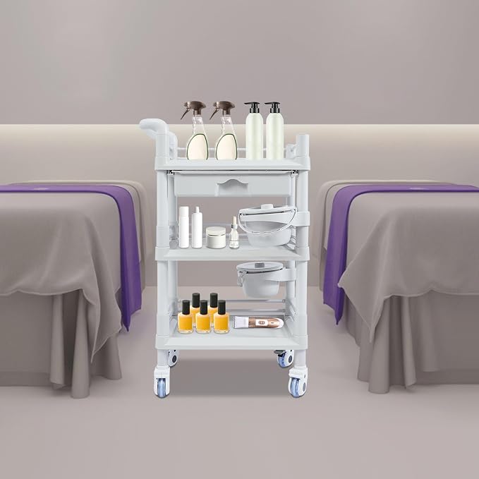 Medical Mobile Trolley Cart, Salon Storage Cart Movable Organizer Rolling - Image 3