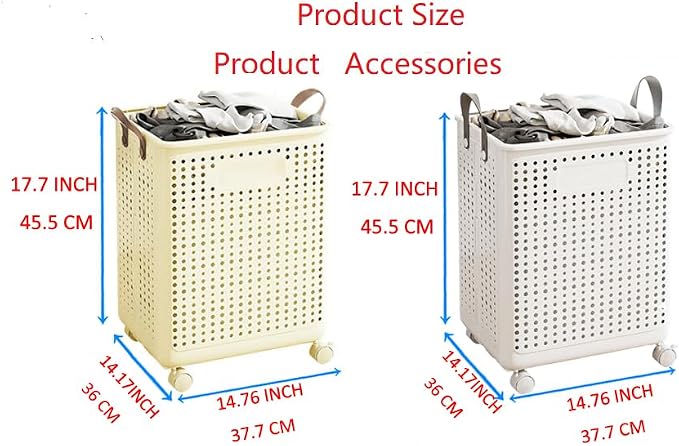 WESAPPINC Collapsible Large Laundry Hamper, Plastic Laundry Basket - Image 6