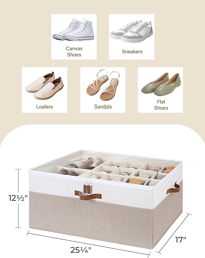 StorageWorks Shoe Organizer for Closet, Fits up to 24 Pairs, Shoe Cubby Storage - Image 3